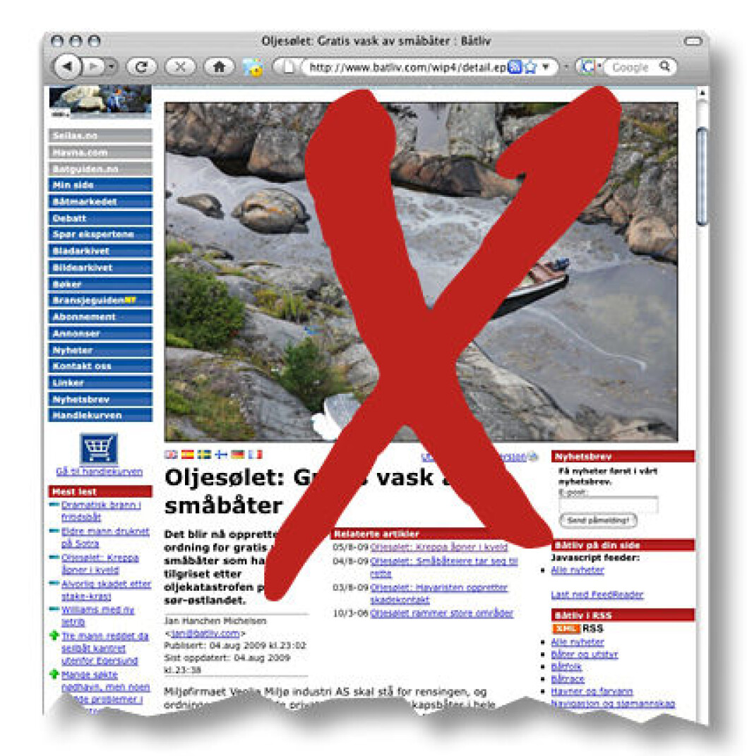 Oljesølet: Kansellerer tilbud om gratisvask Oljesølet: Kansellerer tilbud om gratisvask