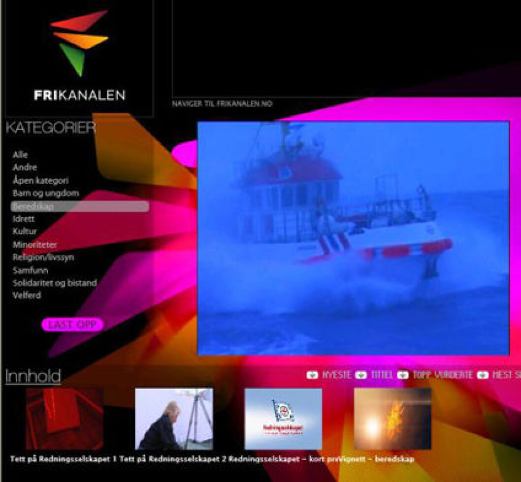 Redningsselskapet på luften med «egen» tv-kanal Redningsselskapet på luften med «egen» tv-kanal