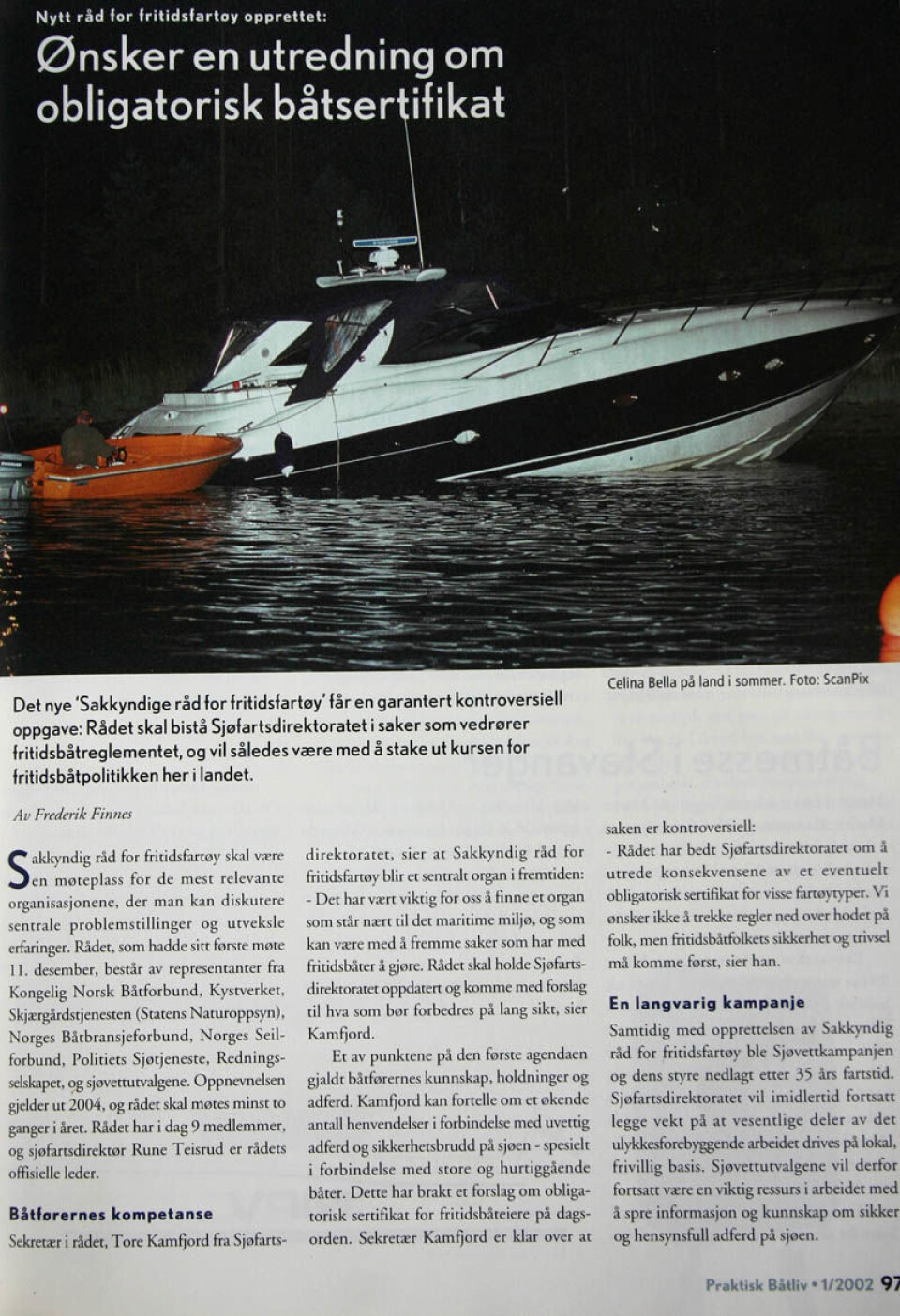 Faksimile av Båtliv nr. 1 2002.