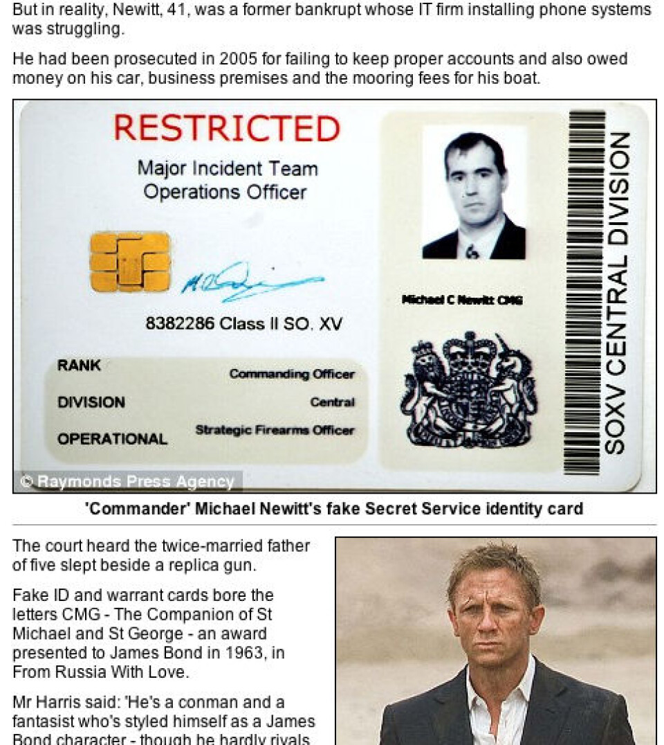 Falsk James Bond avslørt