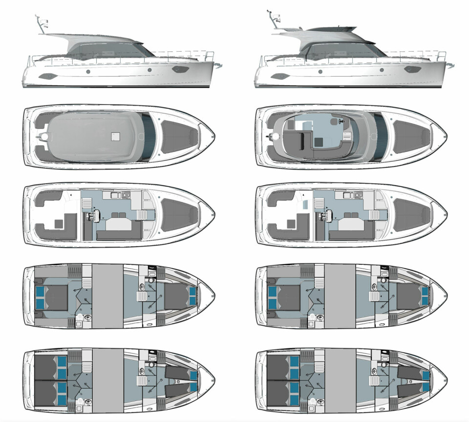 PROJECT D10: I mai lanserer Bavaria denne familiebåten som skal være et alternativ til seilbåten, altså mye boplass og et roligere båtliv.