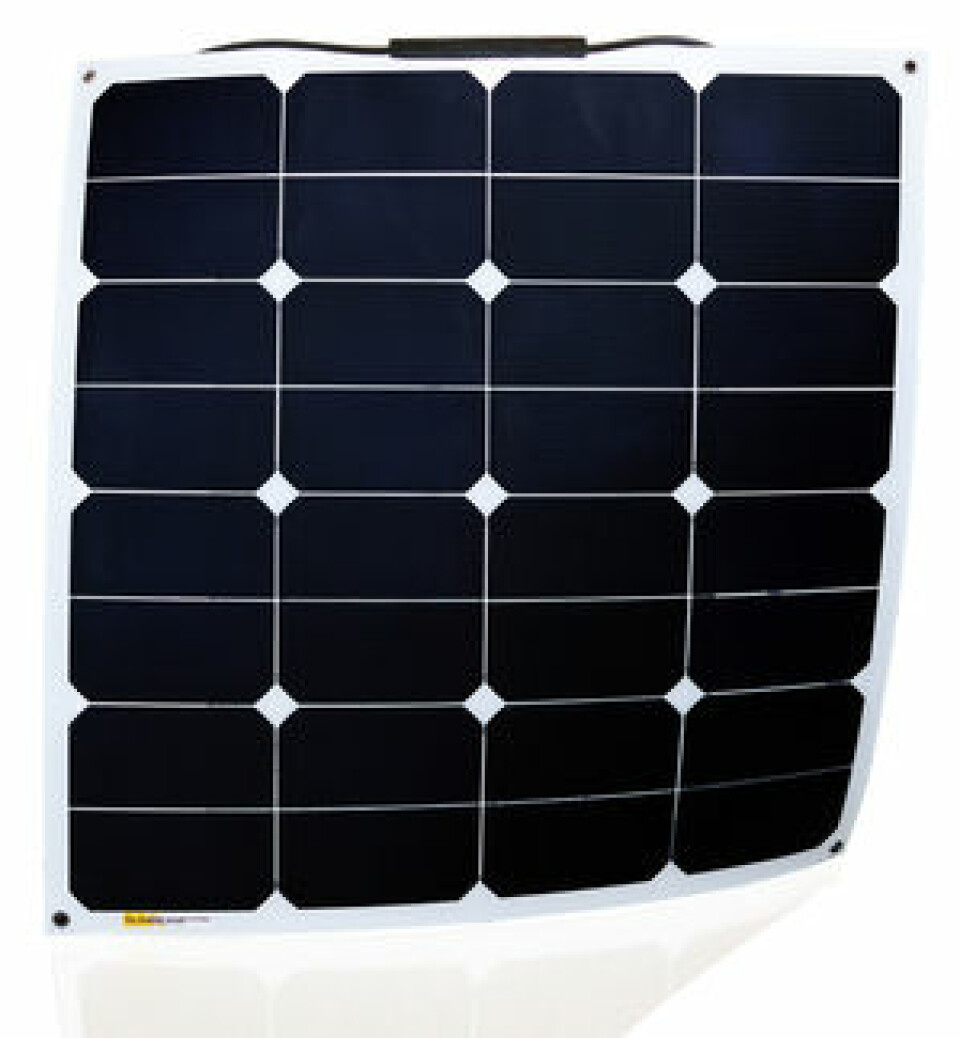 KOMPAKT: 50W Panelet fra Sunbeam systems dekker et mindre areal.