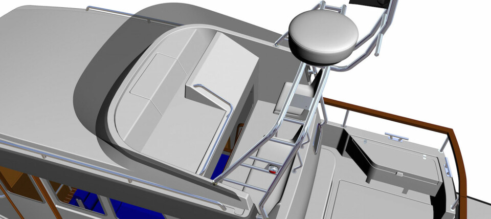 TARGA 30: Båten får en liten flybridge som vi har sett på tidligere modeller.