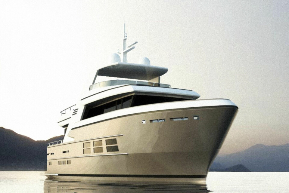 24 METER LUKSUS: Båten er bygget i stål og aluminium.