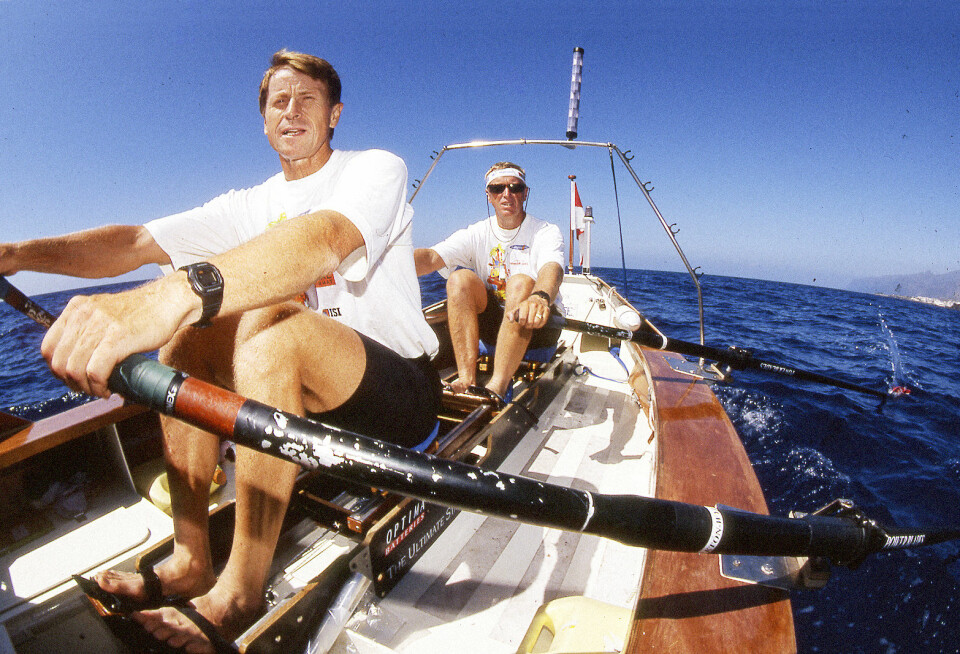 1997: Den første turen over Atlanteren gjennomførte Stein Hoff sammen med Arvid Bentsen. De rodde fra Tenerife til Barbados på 69 døgn da de deltok i verdens første roregatta over et hav.