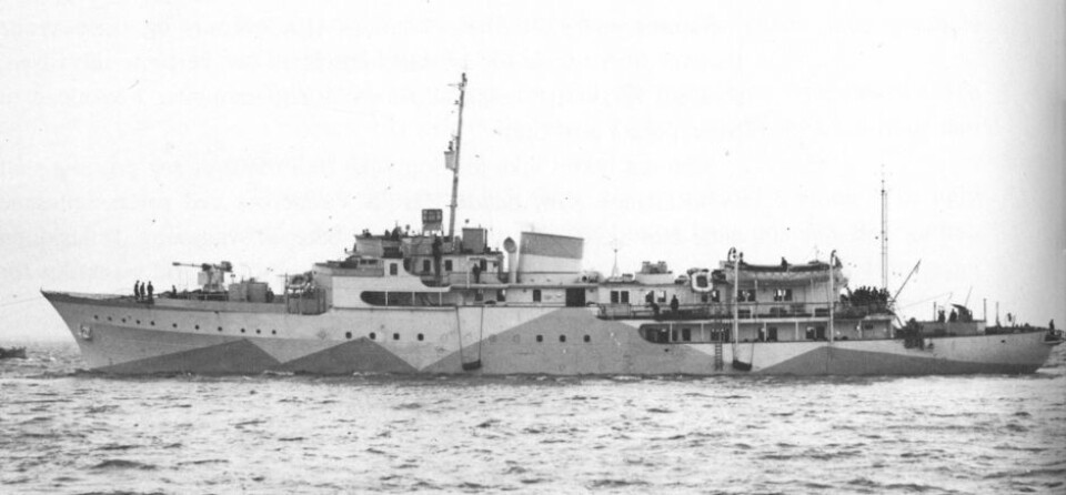 KRIGSSKIP: Med krigsmaling passet gang «Philante» på de mange Atlanterhavskonvoiene. KRIGSSKIP: Med krigsmaling passet gang «Philante» på de mange Atlanterhavskonvoiene.