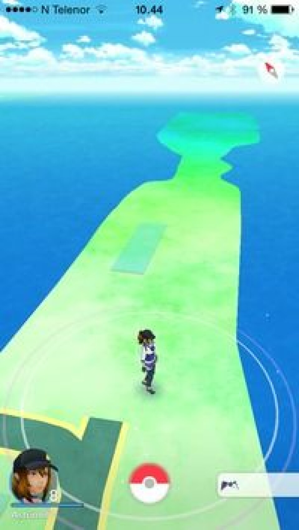 SPILL: Ingen Pokémon-figurer å se i Leangbukta i Asker.