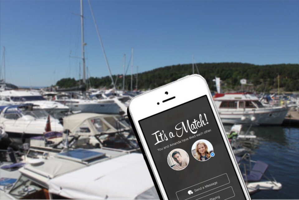 TINDER OG AIS FOR DATING: Du kan nå se hva slags båt og hvor båten ligger til den du ønsker å sjekke opp.