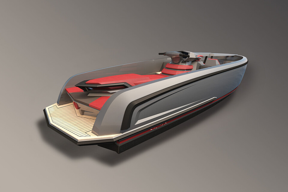 LITT VANNSCOOTER OG LITT TENDER: Vanquish Yachts har designet Vanqraft 16.