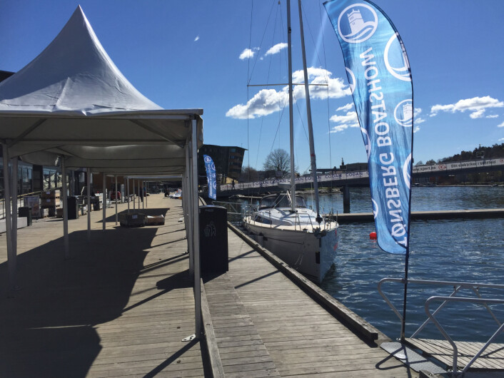 RIGGING: Klargjøring til Tønsberg Boatshow som starter lørdag. RIGGING: Klargjøring til Tønsberg Boatshow som starter lørdag.