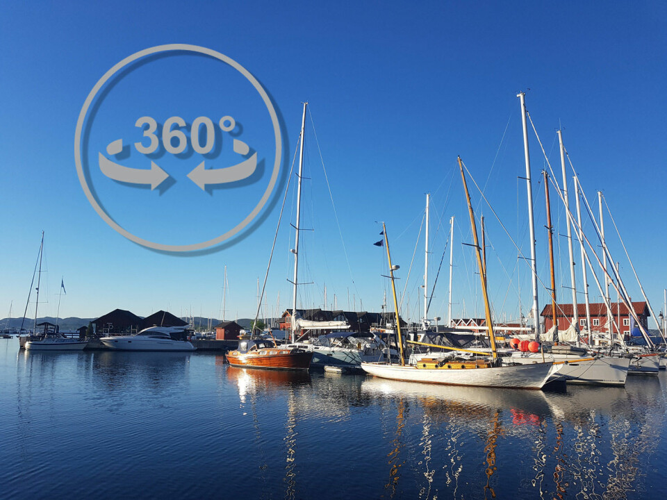 KLIKK DEG RUNDT: Lenger ned i teksten kan du klikke deg rundt i et nettverk av 360-bilder som viser gjestehavne og småbåthavna i Holmestrand.