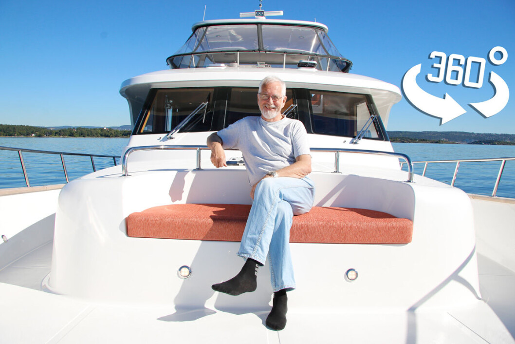 EXPLORER 58 PILOTHOUSE: Leif Hvidsten er lykkelig eier av den nye båten. EXPLORER 58 PILOTHOUSE: Leif Hvidsten er lykkelig eier av den nye båten.