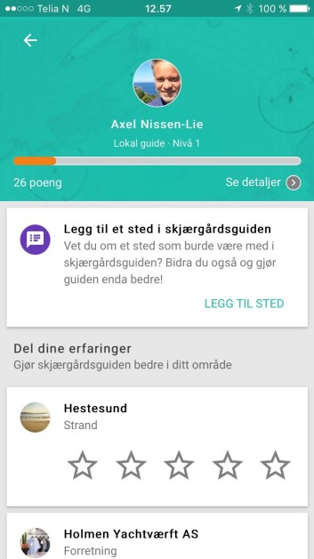 BONUS: Du får poeng for informasjon du legger til. Dette gir deg tilgang til betalingstjenester i appen. BONUS: Du får poeng for informasjon du legger til. Dette gir deg tilgang til betalingstjenester i appen.