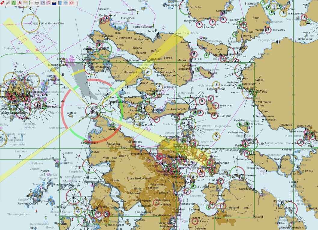 KART: Kart over Stavangerområdet sett fra OpenCPN KART: Kart over Stavangerområdet sett fra OpenCPN