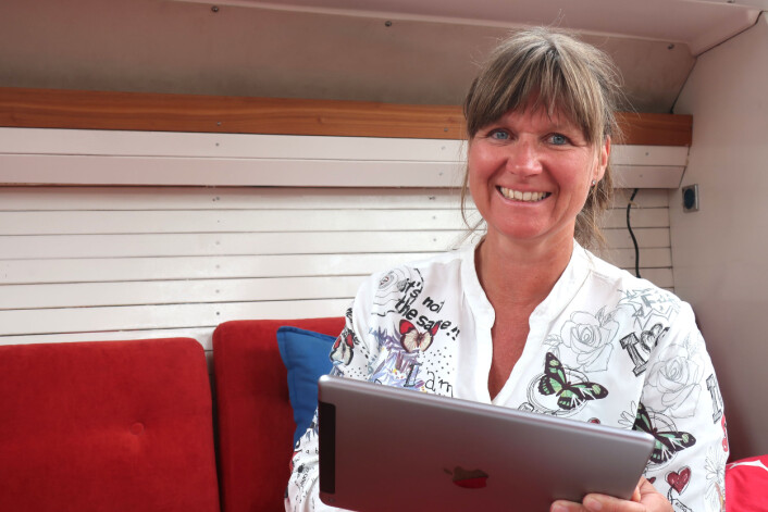 FORNØYD: Kristin Omholt-Jensen får med C-Map på å utvikle Embark videre. FORNØYD: Kristin Omholt-Jensen får med C-Map på å utvikle Embark videre.