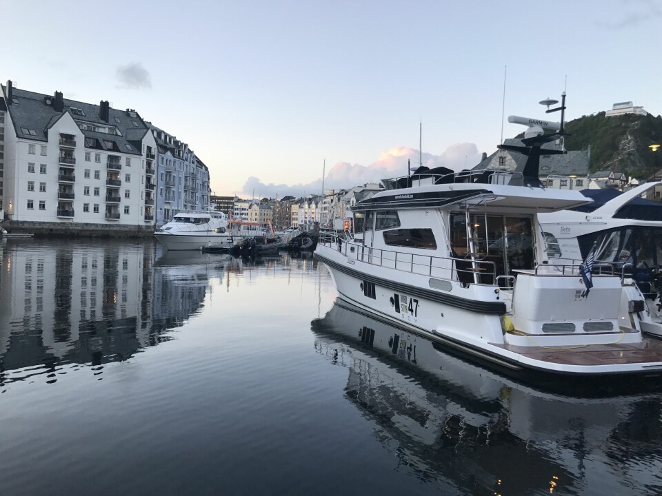 PÅ VEI MOT OSLO: Nord Star 47 ble vist på Båter i Sjøen, og her er den på vei fra Trondheim til Oslo.
