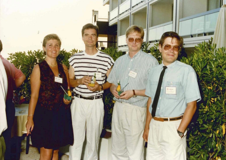 JEANNEAU: Mor Kristin og far Peter Heitmann på forhandlermøte for Jeanneau i 1989.