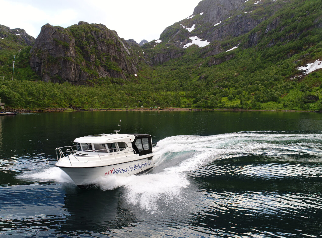Innerst i Trollfjorden: Her er det både teltplass og et lite kraftverk. Innerst i Trollfjorden: Her er det både teltplass og et lite kraftverk.