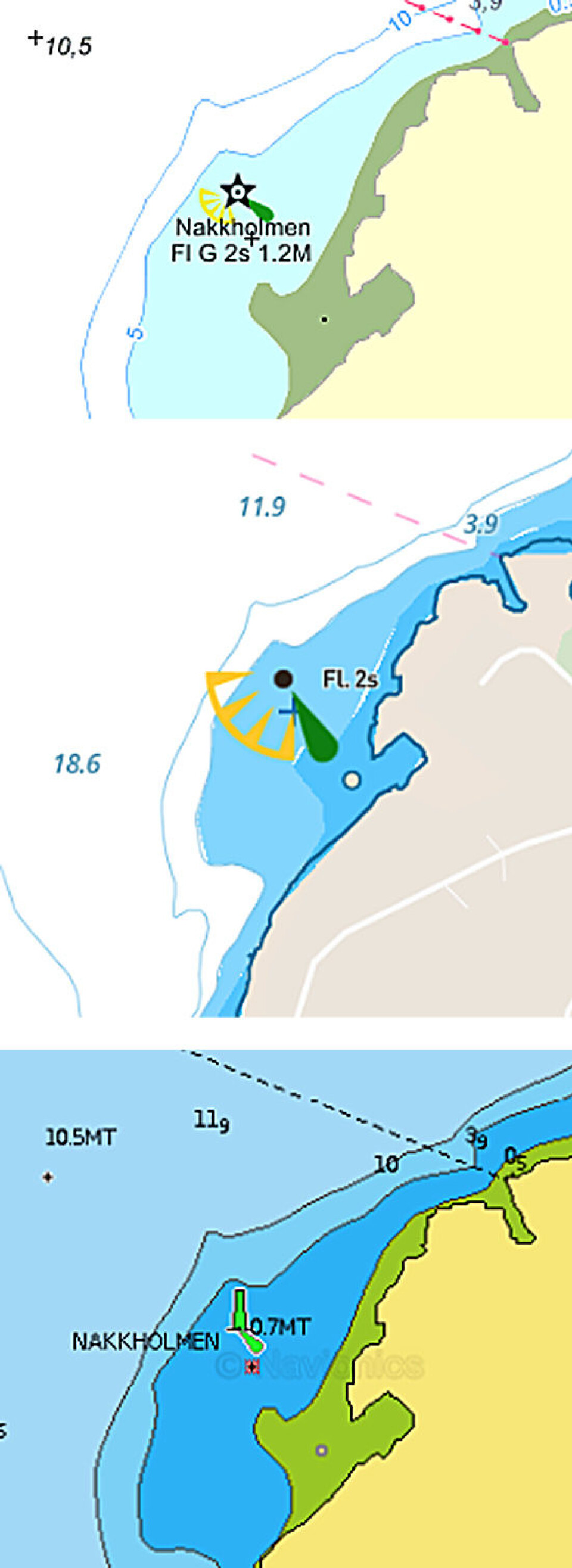 KART: HIB er markert tydelig i Embark, mindre tydlig i kartetne til Gule Sider, men ikke i det hele tatt på Navionics. KART: HIB er markert tydelig i Embark, mindre tydlig i kartetne til Gule Sider, men ikke i det hele tatt på Navionics.