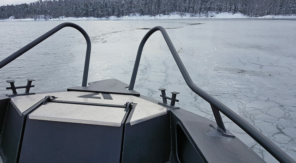 Tåler litt is: Båten gir en forlenget båtsesong.
