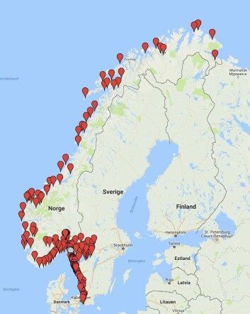 HER: Slik ser oversikten til Knut Lorentzen ut. Oversikten dekker ogs&aring; vestkysten av Sverige. 