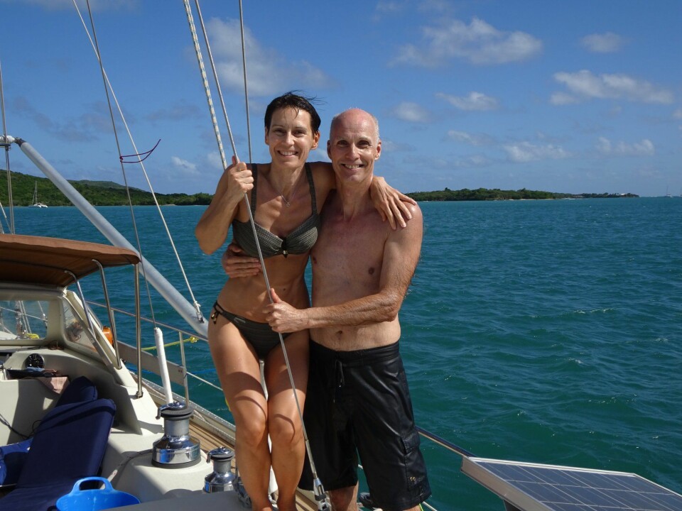 MANNSKAP: Vivi-Ann Sørheim og Tom Erik Holthe fikk seg tur til Karibia som mannskap.