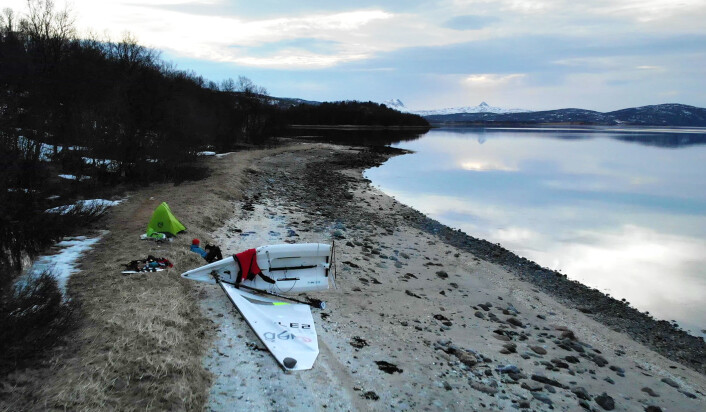 DRONE: Magne Klann får også nyte naturen i Troms. Her fra Gibostad på Senja. DRONE: Magne Klann får også nyte naturen i Troms. Her fra Gibostad på Senja.