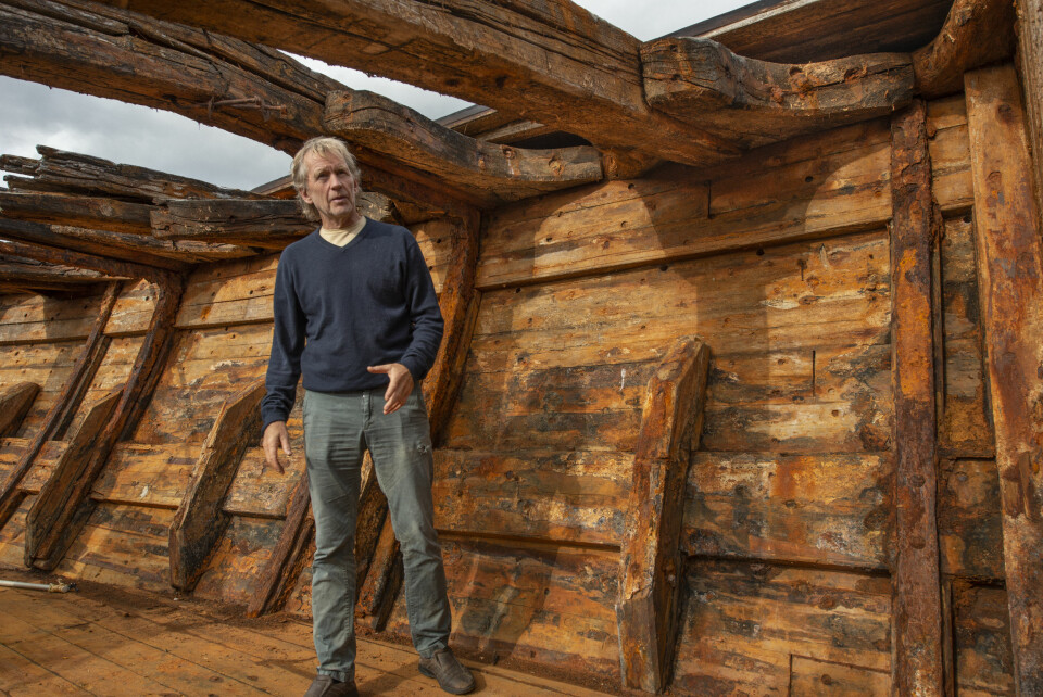 HJEM: Jan Wanggaard brakte i sommer polarskipet «Maud» hjem til Norge.