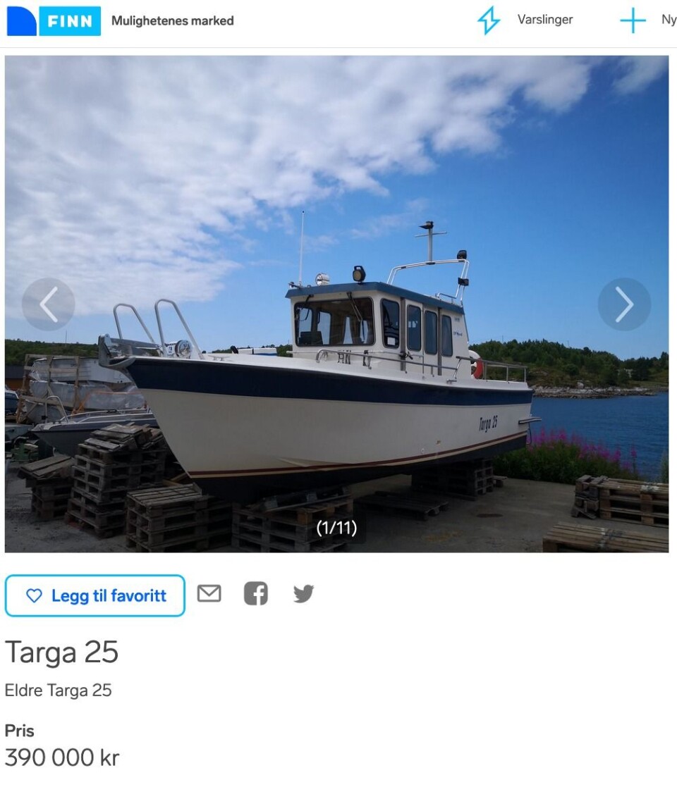 DEN STYGGE ANDUNGEN: Targa 25 fikk blandet kritik ved lansering, og regnes i dag som en av de store juvelene på sjøen. DEN STYGGE ANDUNGEN: Targa 25 fikk blandet kritik ved lansering, og regnes i dag som en av de store juvelene på sjøen.
