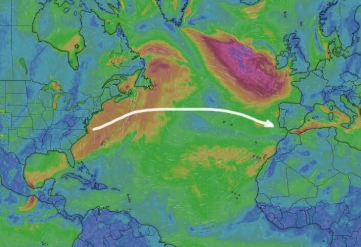 3200NM: Nord-Atlanteren er tøff på denne tiden av året. Det kan bli tøft å rekke klimamøtet i Madrid. 3200NM: Nord-Atlanteren er tøff på denne tiden av året. Det kan bli tøft å rekke klimamøtet i Madrid.