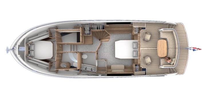 STOR MIDTKABIN: Boarncruiser 1440 Elegance - Center Sleeper. STOR MIDTKABIN: Boarncruiser 1440 Elegance - Center Sleeper.