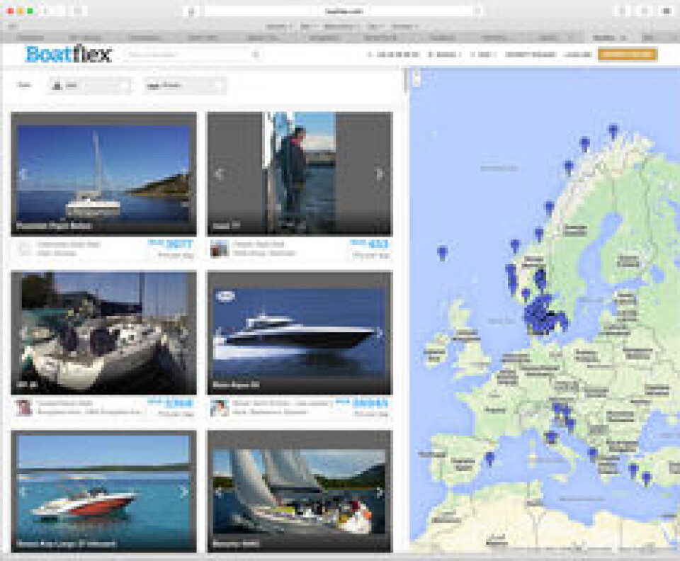 NETT: Tilbudet på Boatflex er ikke all verden, men det øker. Norge og Danmark ligger langt fremme. Boatflex har internasjonale ambisjoner.