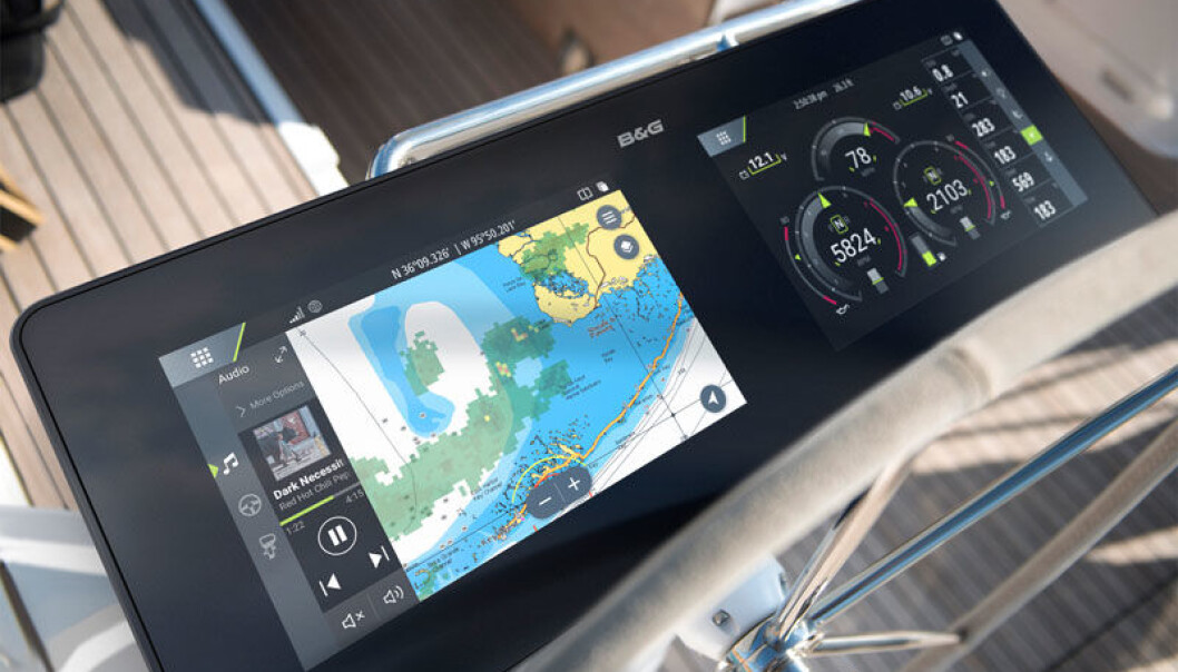 SPESIALSKJERM: Navico ID er morgendagens båtelektronikk, her med B&G-logo. De ønsker å levere løsninger tilpasset produsentens behov, elektronikk hvor det meste styres fra en stor skjerm, a la Tesla. Nå har Brunswick kjøpte det norske selskapet. SPESIALSKJERM: Navico ID er morgendagens båtelektronikk, her med B&G-logo. De ønsker å levere løsninger tilpasset produsentens behov, elektronikk hvor det meste styres fra en stor skjerm, a la Tesla. Nå har Brunswick kjøpte det norske selskapet.