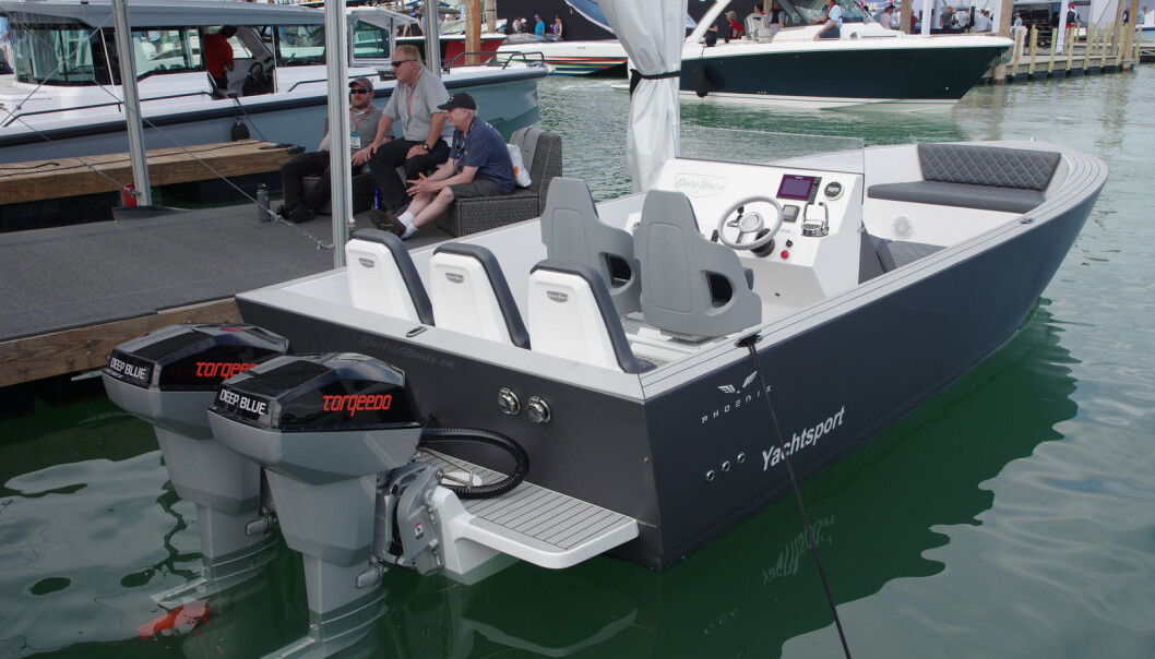 EN AV FÅ: Torqeedo stilte på Miami Intarnational Boat Show. EN AV FÅ: Torqeedo stilte på Miami Intarnational Boat Show.