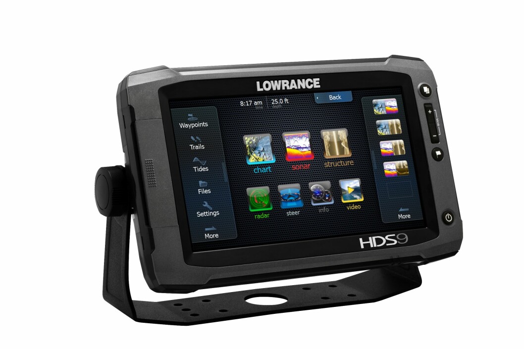Lowrance HDS2 Touch kommer i tre størrelser. Her er 9-tommeren. 7-tommeren kommer først til Norge.