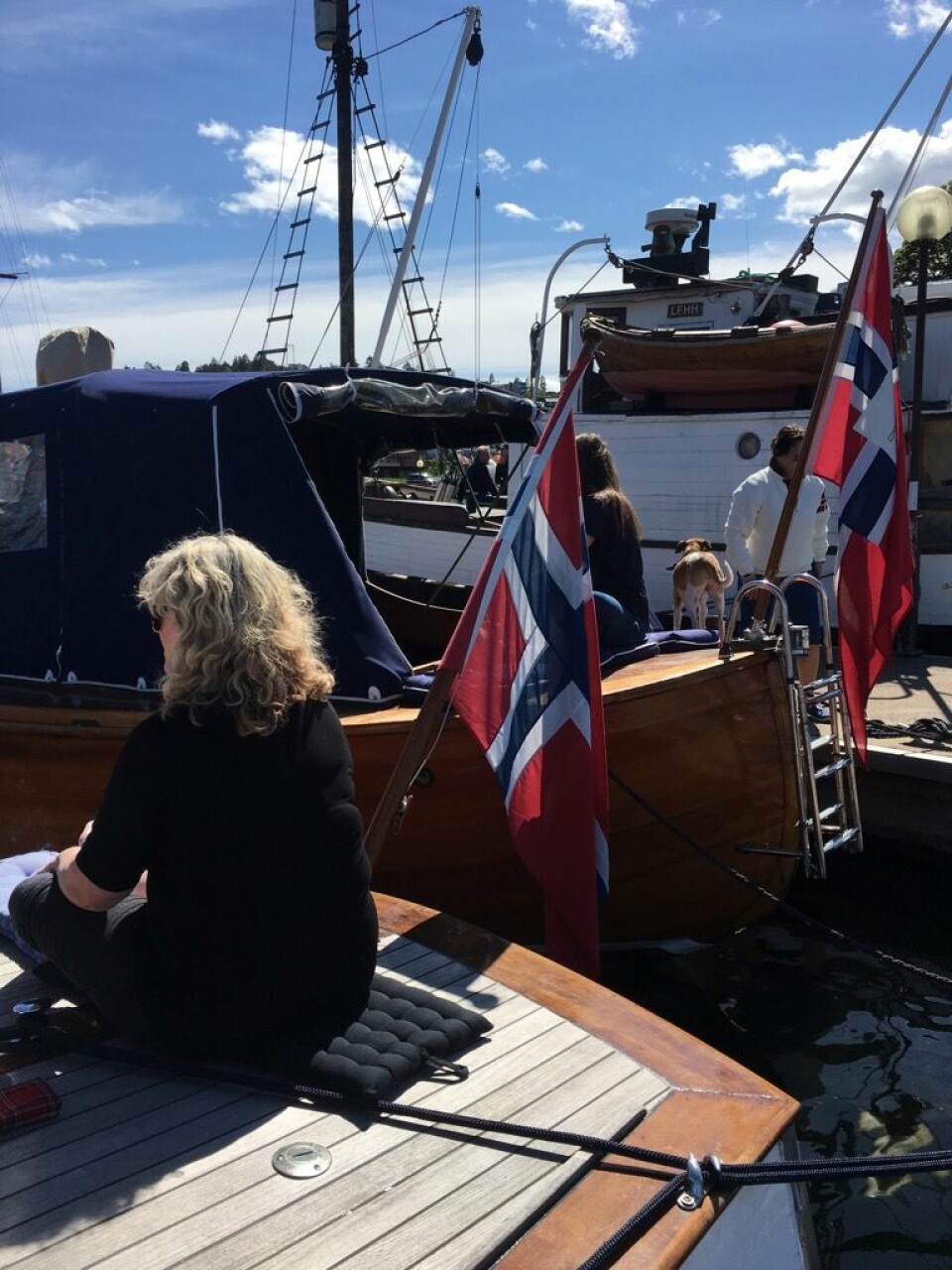 TETT I TETT: 90 flotte trebåter ligger til kai i Sætre i disse dagene. Foto: Sølvi Paulsen.