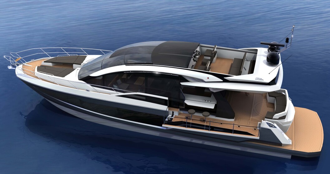INNOVATIV: Mangesnedige løsninger på nyheten Galeon 650 Skydeck. INNOVATIV: Mangesnedige løsninger på nyheten Galeon 650 Skydeck.