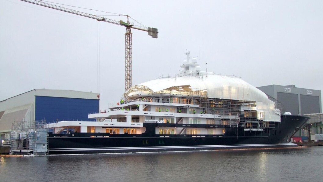 Den 116 meter lange «Ulysses», som nå nærmer seg ferdiggjøring i Tyskland. Den 116 meter lange «Ulysses», som nå nærmer seg ferdiggjøring i Tyskland.