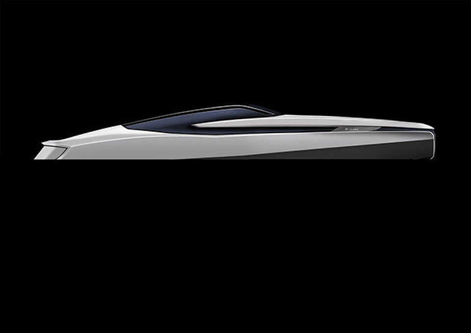 Svært elegant og moderne linjer fra Fairline, men det må nok til. Modellen skal ikke lanseres før i 2019.