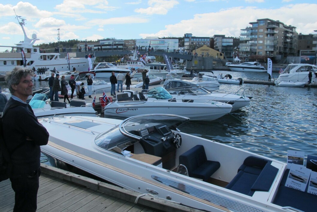 BÅTMESSE: Mellom 80 og 100 båter vil være utstilt på Tønsberg Boatshow i helgen. Foto: Amund Rich. Løken.