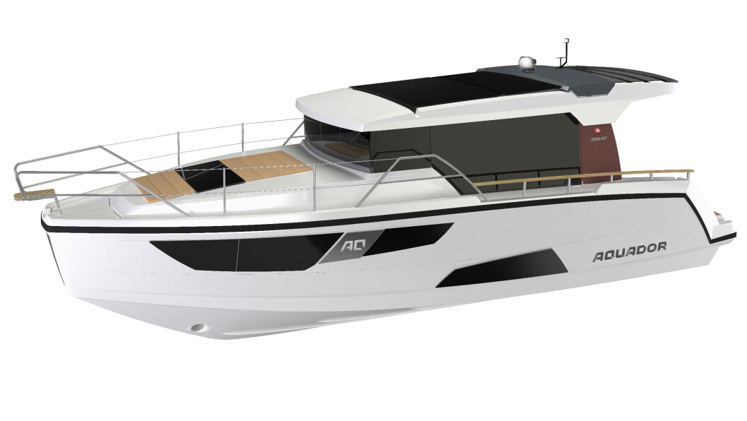 Aquador 35 AQ vises for første gang på båtmessen i Düsseldorf i januar. Aquador 35 AQ vises for første gang på båtmessen i Düsseldorf i januar.