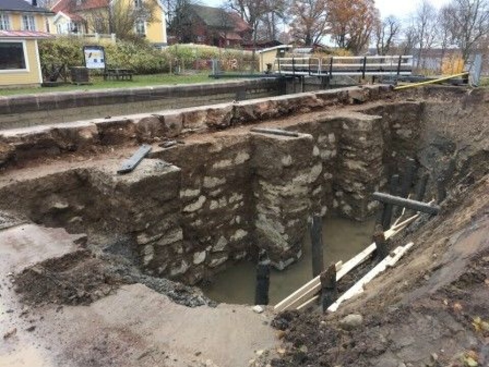 TØMMES: Flere av slusene i Göta Kanal tømmes nå for mann for å avdekke alvorlige lekkasjer.