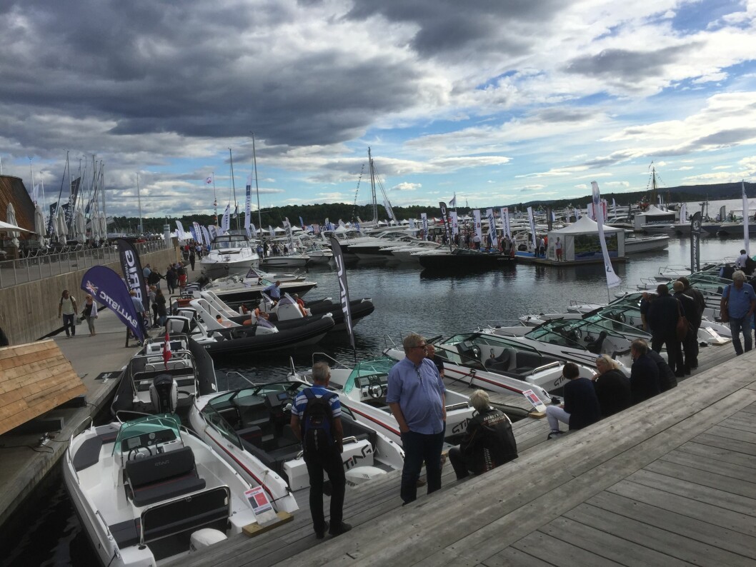 FOLKEFEST: Det er ventet storinntrykk av båtfolk og skuelystne til den flytende båtmessen på Aker Brygge i helgen.