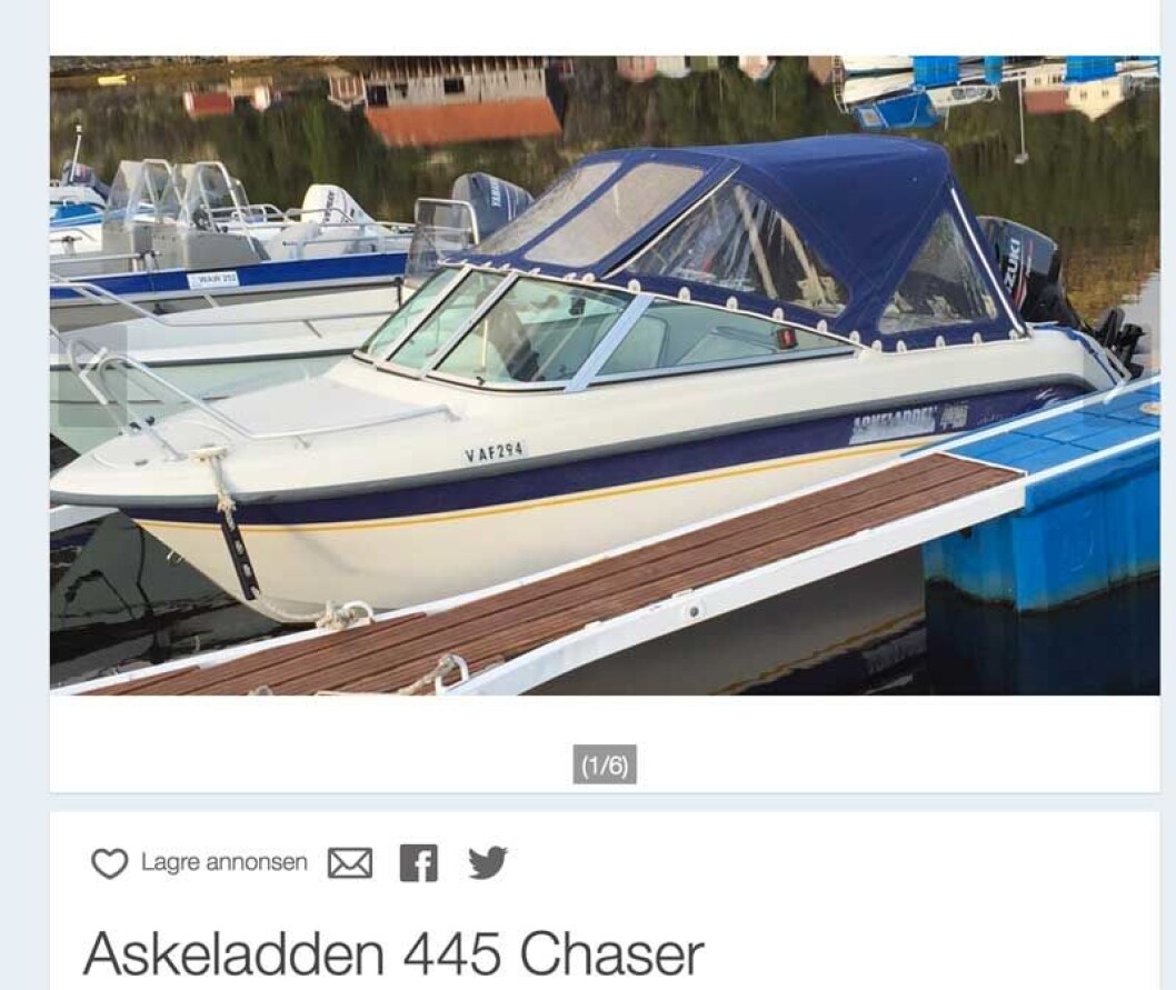 Askeladden 445 Chaser. FOTO: Finn.no faksimile Askeladden 445 Chaser. FOTO: Finn.no faksimile