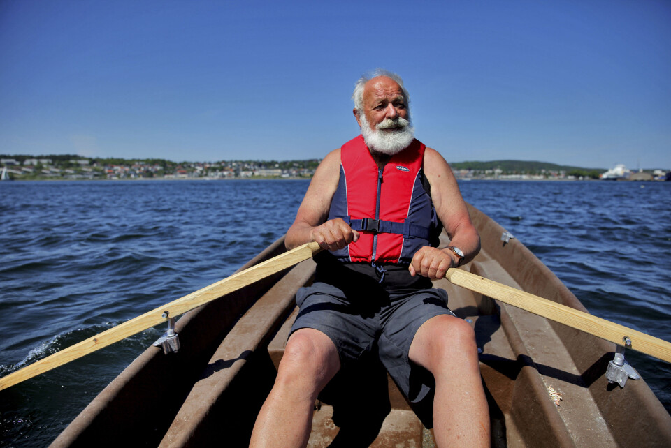TØFT: Ulf har hatt mange tøffe økter, men kjempen fra Moss gir seg ikke så lett. På sin 71 års dag rot han inn i København. (Foto: Hans Eidstuen).