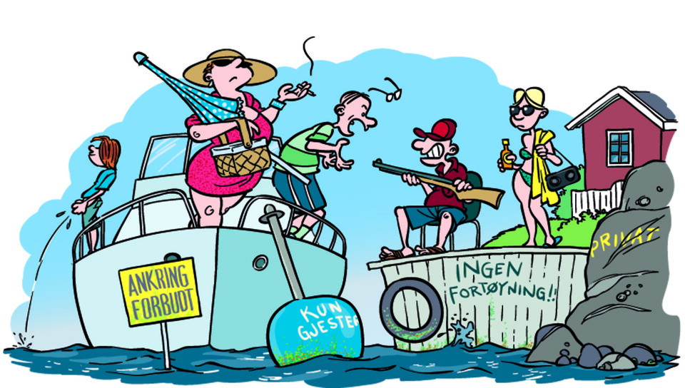KONFLINKTER: Båtfolk opplever tidvis konflikter med fastboende eller hyttefolk. Det kan være smart å sette seg inn i regelverket.
