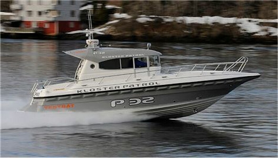 Kloster Patrol 32 skal fra nå av produseres av Lending båtbyggeri i Solund. Foto: Jonn Karl Sætre