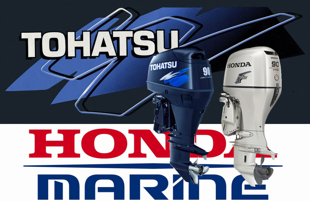 Honda skal produsere utenbordsmotorer for Tohatsu. Foto: Montasje Honda skal produsere utenbordsmotorer for Tohatsu. Foto: Montasje