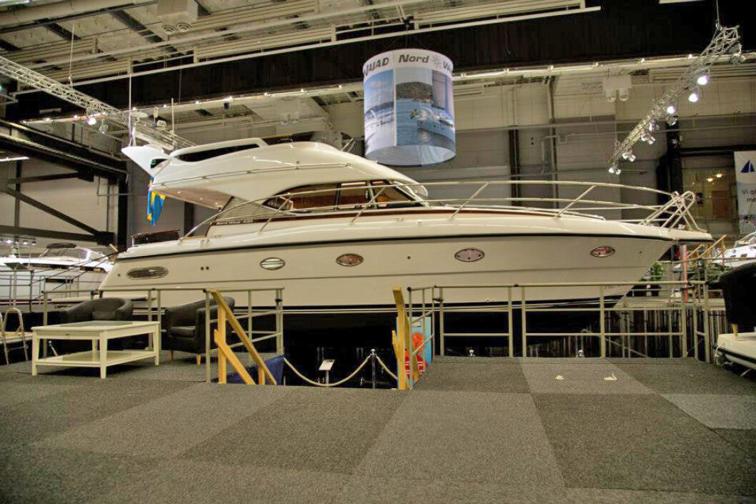 Nord West 430 Flybridge vises frem i Gøteborg. FOTO: Produsent Nord West 430 Flybridge vises frem i Gøteborg. FOTO: Produsent