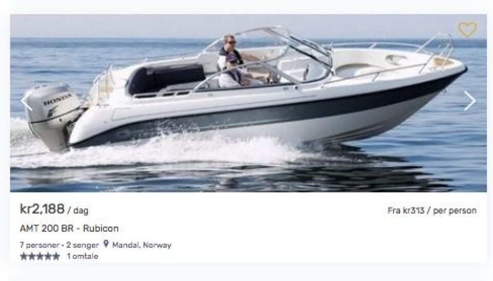 Denne kan du leie på Boatflex i sommer